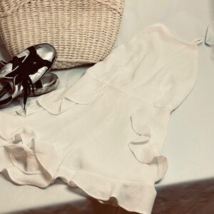 After Market White Halter Romper